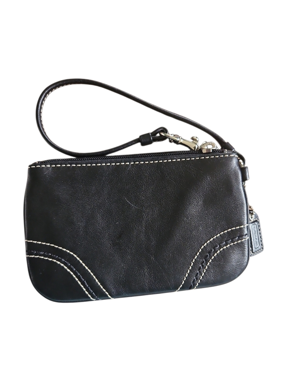Vintage Coach SoHo Black Leather Wristlet - Picture 2 of 6